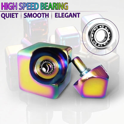 Precision Metal Fidget Cube Spinner – Ultra-Silent Anti-Anxiety Pocket & Desk Stress Toy