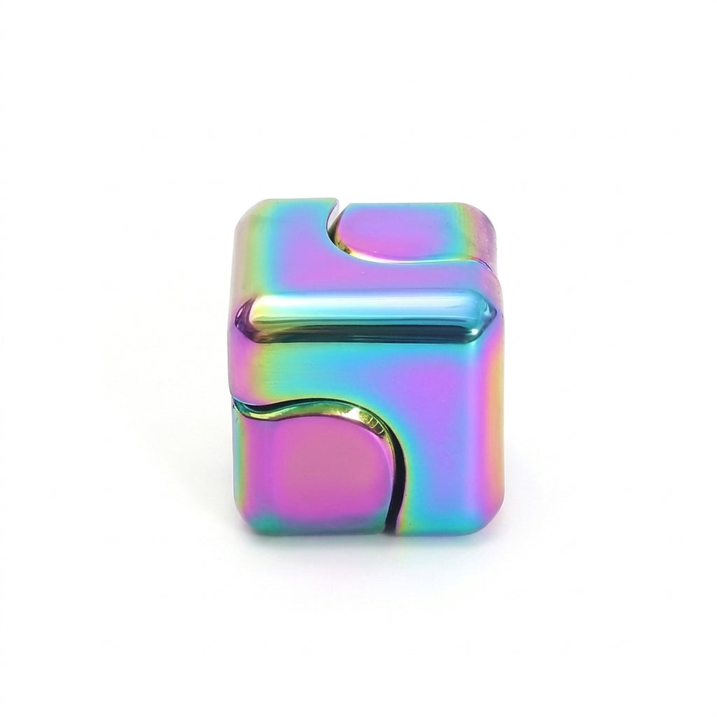Precision Metal Fidget Cube Spinner – Ultra-Silent Anti-Anxiety Pocket & Desk Stress Toy