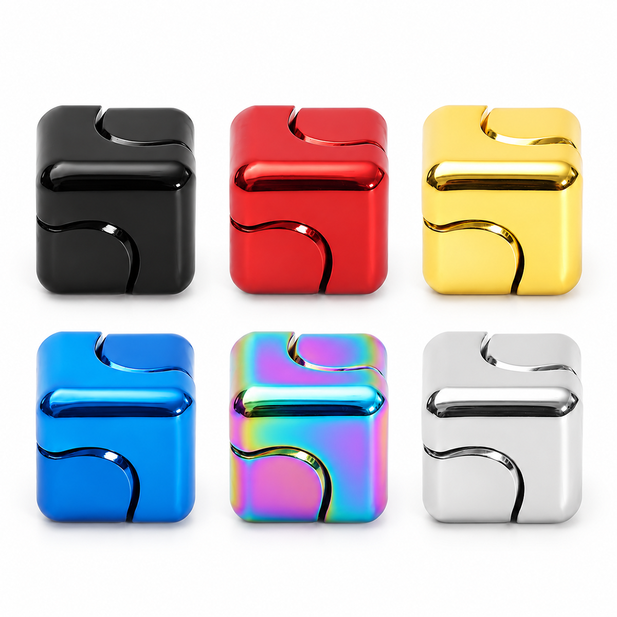 Precision Metal Fidget Cube Spinner – Ultra-Silent Anti-Anxiety Pocket & Desk Stress Toy