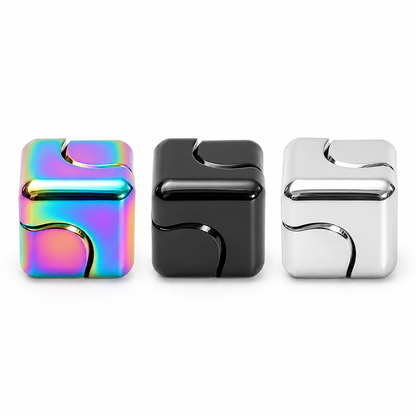 Precision Metal Fidget Cube Spinner – Ultra-Silent Anti-Anxiety Pocket & Desk Stress Toy