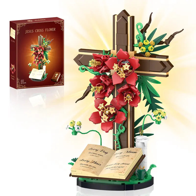 Jesus Cross Flower Building Set