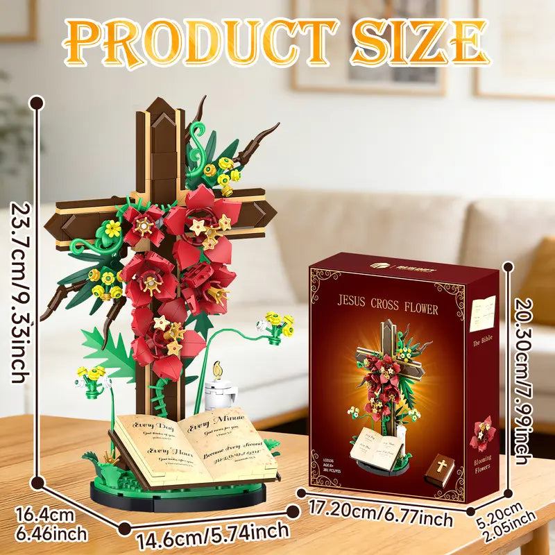 Jesus Cross Flower Building Set