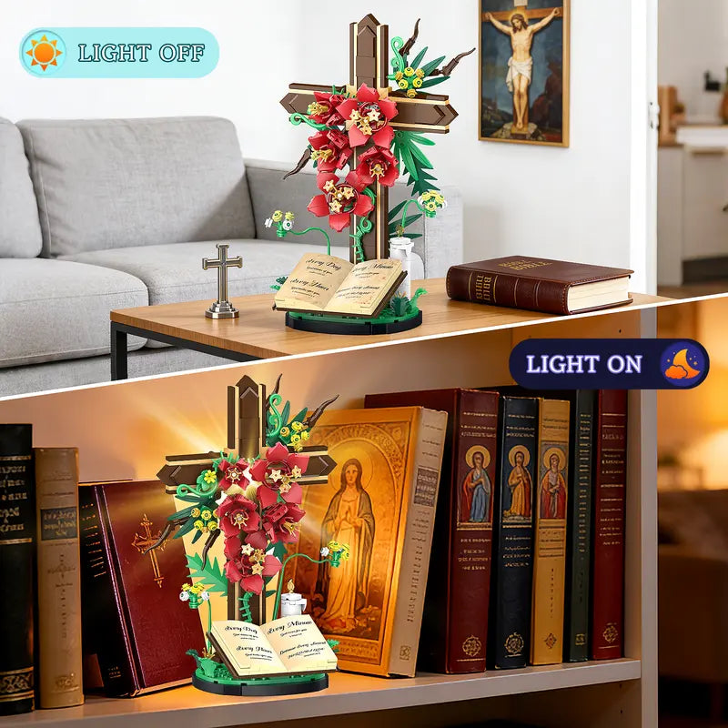 Jesus Cross Flower Building Set