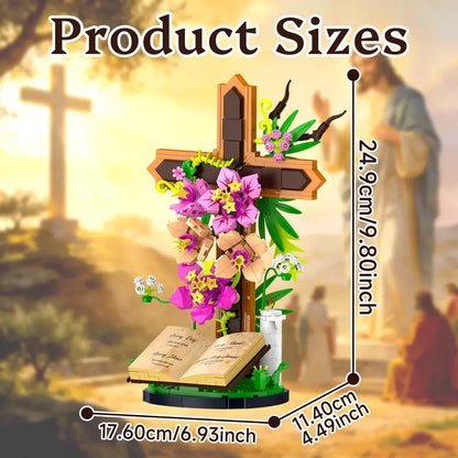 Jesus Cross Flower Building Set