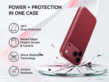 🔋Power Case for iPhone  – Slim Protective Battery Case & Dual Charging Power Bank Kit, Type-C Fast Charge, Lightweight Lightweight & Perfect Couple Gift
