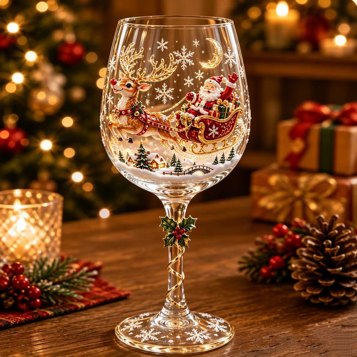🔥 Last Day 52% OFF🥂Christmas 3D Wine Glass Collection Gift Box Set ✨