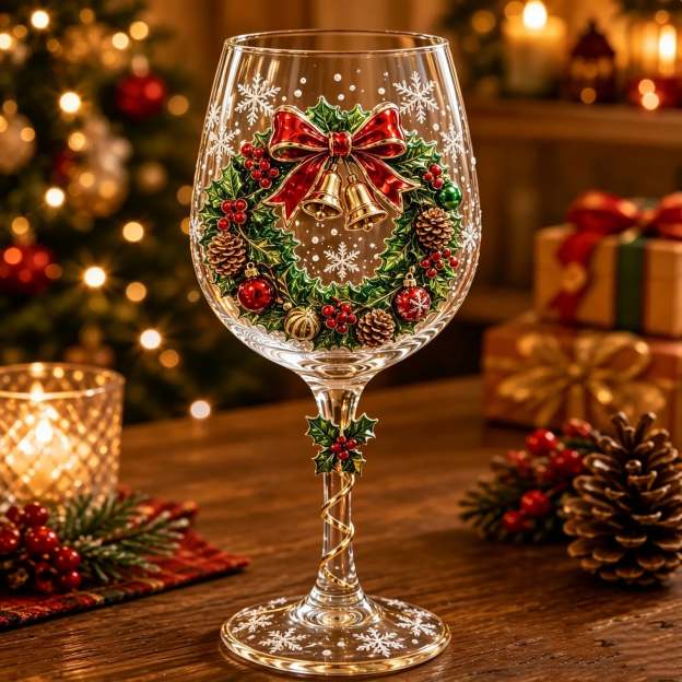🔥 Last Day 52% OFF🥂Christmas 3D Wine Glass Collection Gift Box Set ✨