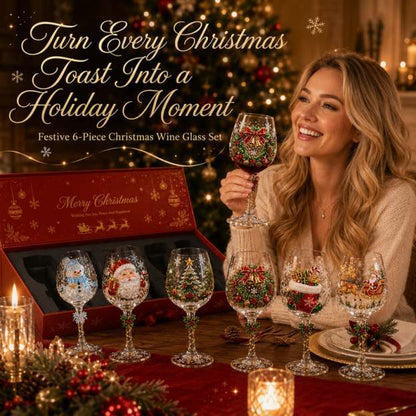 🔥 Last Day 52% OFF🥂Christmas 3D Wine Glass Collection Gift Box Set ✨