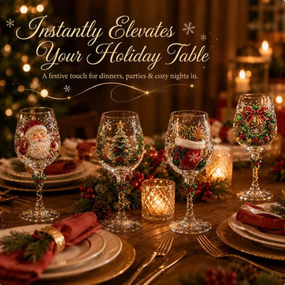 🔥 Last Day 52% OFF🥂Christmas 3D Wine Glass Collection Gift Box Set ✨