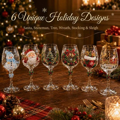 🔥 Last Day 52% OFF🥂Christmas 3D Wine Glass Collection Gift Box Set ✨