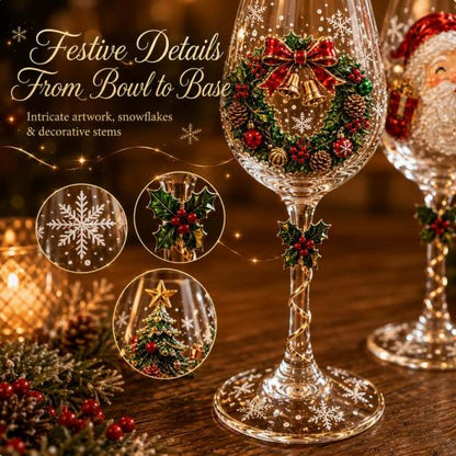 🔥 Last Day 52% OFF🥂Christmas 3D Wine Glass Collection Gift Box Set ✨