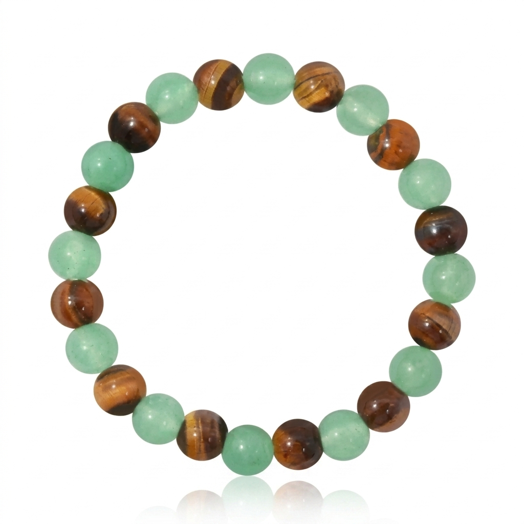 Money Attraction Bracelets | Golden Tiger Eye & Green Aventurine for Prosperity