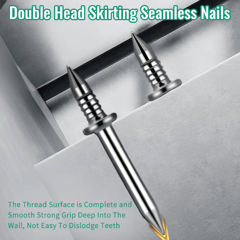 Double Head Skirting Thread Seamless Nail