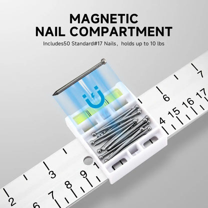 Professional Picture Hanging Tool with Level + Ruler (Inches/cm) - Frame Alignment Kit for Drywall & Wood Walls, Ruler-Guided Hang, Precise Placement, Easy Centering, Perfect Picture Line (Tools & Hardware)