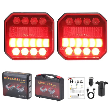 Wireless Magnetic Trailer Lights – Rechargeable LED Tail Light Kit for Truck, Trailers, Boats, Tractors & Bike Racks #fathersdaygift