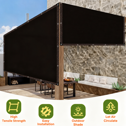 90% Blackout Shade Cloth with Grommets – UV Resistant Outdoor Mesh