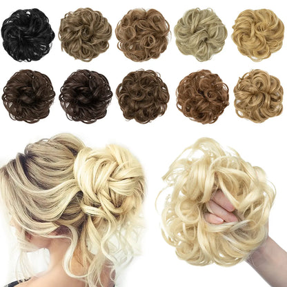 Curly Hairpiece Bun