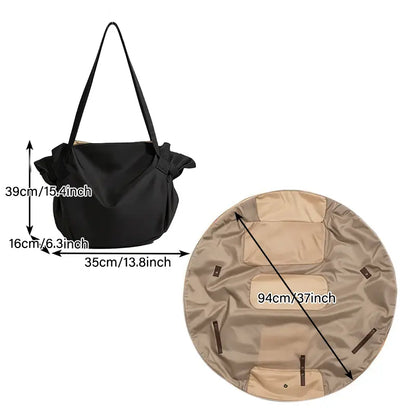 2-in-1 Convertible Foldable Waterproof Shopping Tote & Picnic Mat