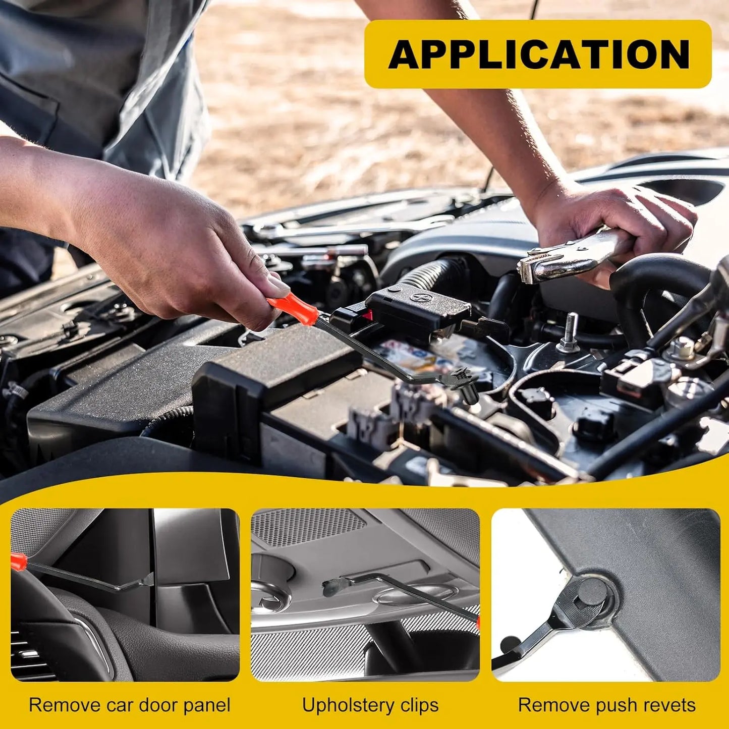 975Pcs Car Push Retainer Clips Kit with Remover