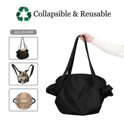 2-in-1 Convertible Foldable Waterproof Shopping Tote & Picnic Mat
