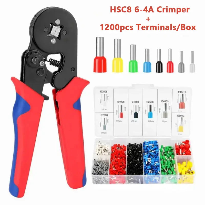 Wire Crimping Tool Kit with 1200 Insulated Terminals