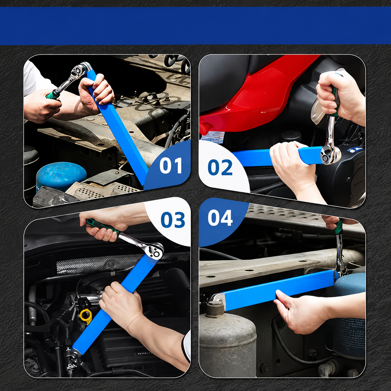 Offset Extension Wrench, Impact Ready Wrench Extender