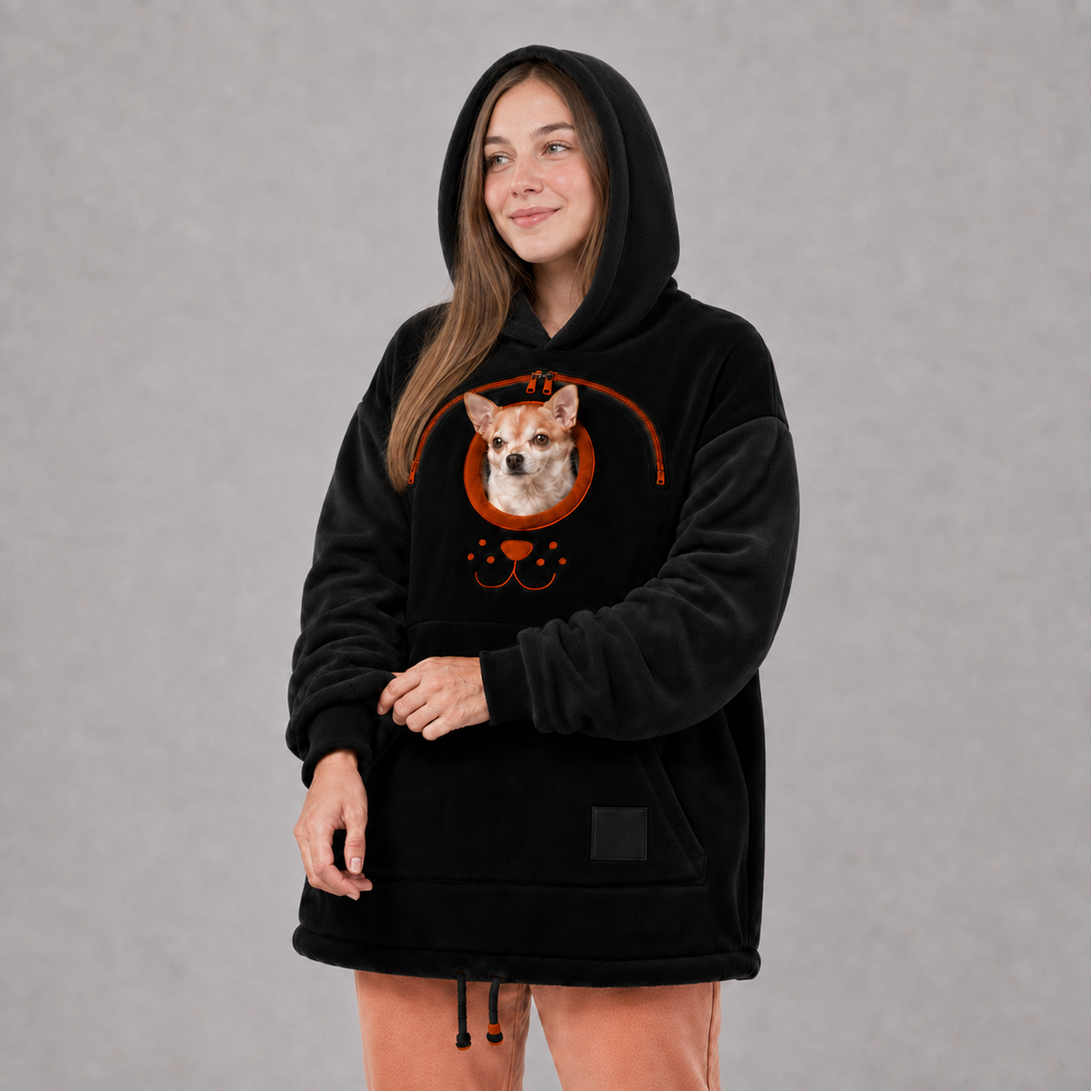 Dog Tote Carier Hoodie