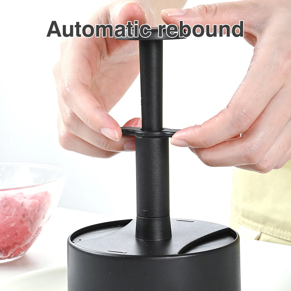 Black Non-Stick Hamburger Meat Press for Grills and Outdoor Cooking