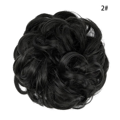 Curly Hairpiece Bun